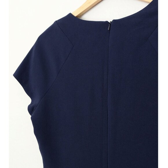 Black Halo Gypsy Rose Jumpsuit Size 8 Short Sleeve V Neck Classic Slit Hem $390 - Picture 8 of 16